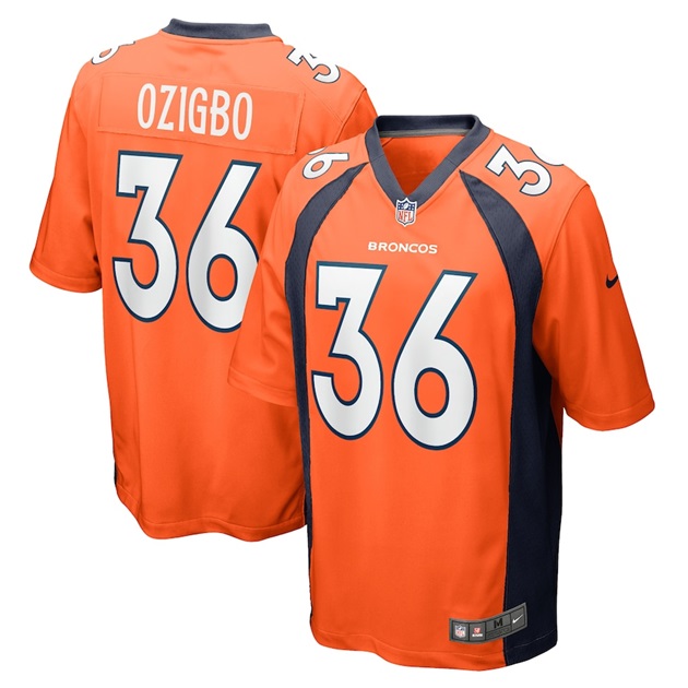 mens nike devine ozigbo orange denver broncos game player jersey